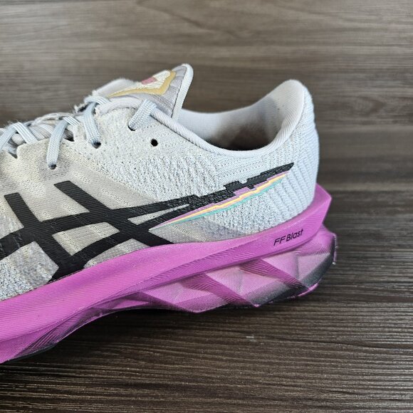 Asics Novablast FF Blast Gray Purple Running Shoes 1012B006 - Women's Size 11 - Picture 11 of 16
